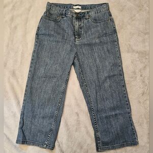 Christopher & Banks Blue Jean Strerch Capris Size 4